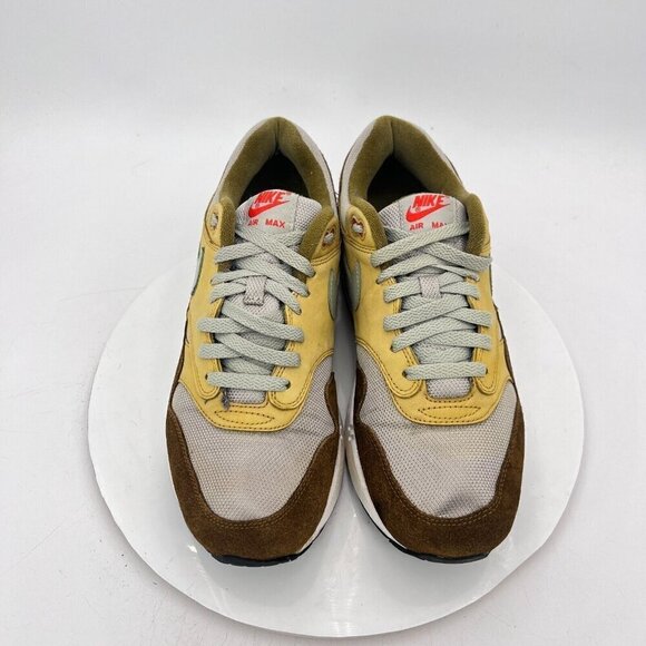 Nike Air Max 1 Men Size 11 908366 300 Green Curry Brown Suede Training Shoes - Picture 3 of 14